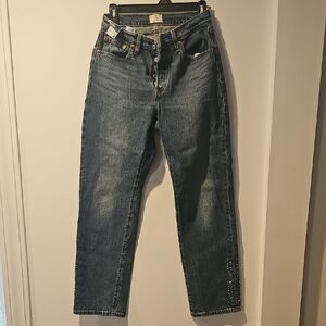 Levi's 501 Curve Jeans Studded Rhinestone Detail Straight Leg W28 L30